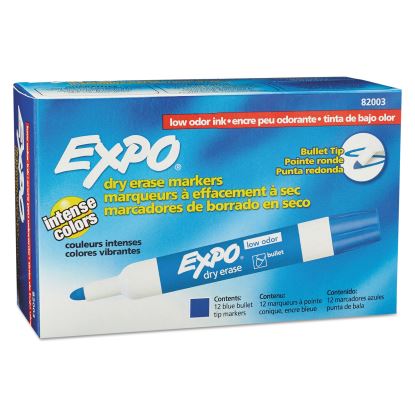 Low-Odor Dry-Erase Marker, Medium Bullet Tip, Blue, Dozen1