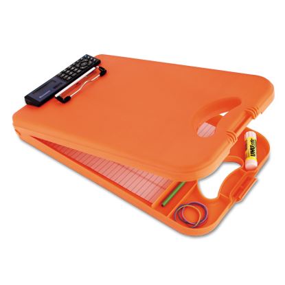 DeskMate II with Calculator, 0.5" Clip Capacity, Holds 8.5 x 11 Sheets, Hi-Vis Orange1