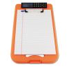 DeskMate II with Calculator, 0.5" Clip Capacity, Holds 8.5 x 11 Sheets, Hi-Vis Orange2