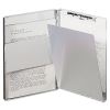 Snapak Aluminum Side-Open Forms Folder, 0.5" Clip Capacity, Holds 8.5 x 14 Sheets, Silver2