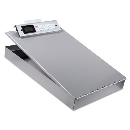 Redi-Rite Aluminum Storage Clipboard with Calculator, 1" Clip Capacity, Holds 8.5 x 11 Sheets, Silver1