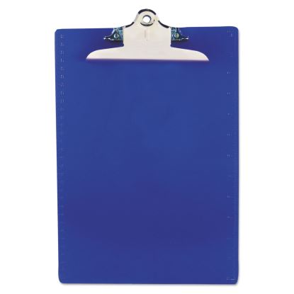 Recycled Plastic Clipboard with Ruler Edge, 1" Clip Capacity, Holds 8.5 x 11 Sheets, Blue1