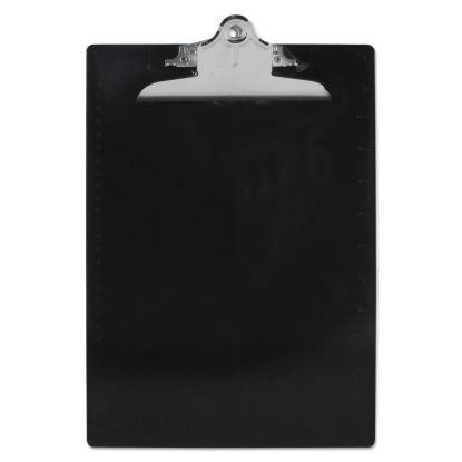 Recycled Plastic Clipboard with Ruler Edge, 1" Clip Capacity, Holds 8.5 x 11 Sheets, Black1