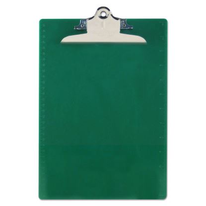 Recycled Plastic Clipboard with Ruler Edge, 1" Clip Cap, 8.5 x 11 Sheet, Green1