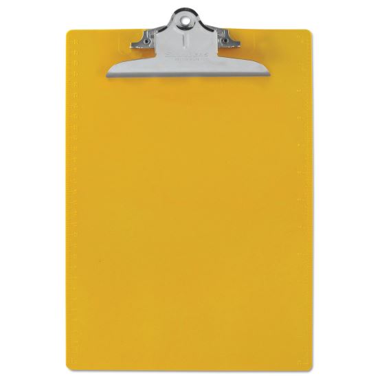 Recycled Plastic Clipboard with Ruler Edge, 1" Clip Capacity, Holds 8.5 x 11 Sheets, Yellow1