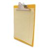 Recycled Plastic Clipboard w/Ruler Edge, 1" Clip Cap, 8.5 x 11 Sheets, Yellow2