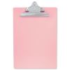Recycled Plastic Clipboard with Ruler Edge, 1" Clip Capacity, Holds 8.5 x 11 Sheets, Pink1