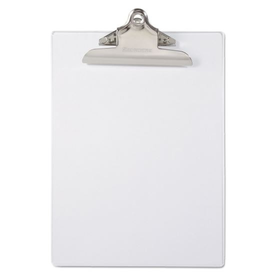 Recycled Plastic Clipboard with Ruler Edge, 1" Clip Capacity, Holds 8.5 x 11 Sheets, Clear1
