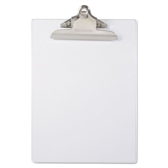 Recycled Plastic Clipboard with Ruler Edge, 1" Clip Cap, 8.5 x 11 Sheet, Clear1