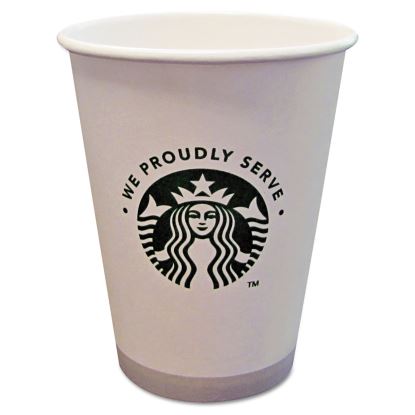Hot Cups, 12 oz, White with Green Starbucks Logo, 1,000/Carton1
