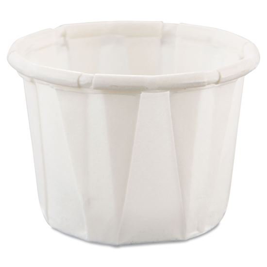 Paper Portion Cups, 0.5 oz, White, 250/Bag, 20 Bags/Carton1