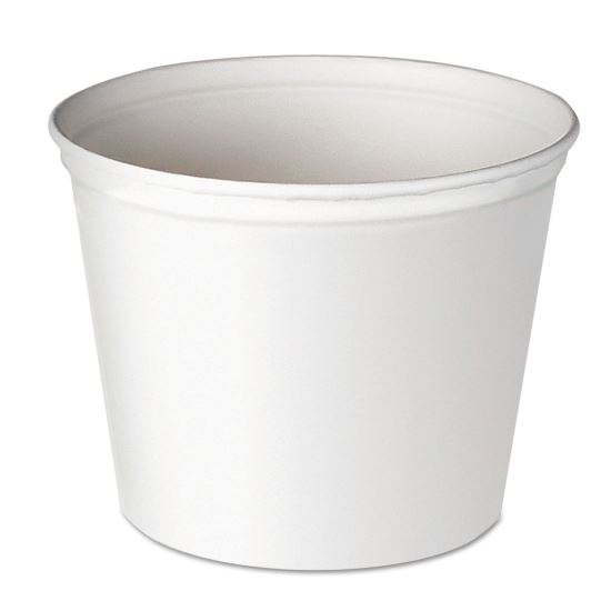 Double Wrapped Paper Bucket, Unwaxed, 165 oz, White, 100/Carton1