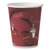 Solo Paper Hot Drink Cups in Bistro Design, 10 oz, Maroon, 1,000/Carton1