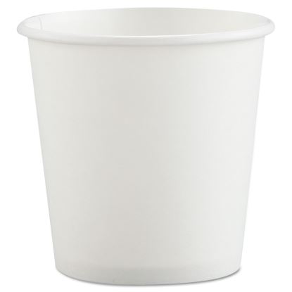 Polycoated Hot Paper Cups, 4 oz, White, 50 Bag, 20 Bags/Carton1