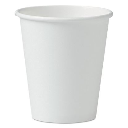 Single-Sided Poly Paper Hot Cups, 6 oz, White, 50/Pack, 20 Packs/Carton1