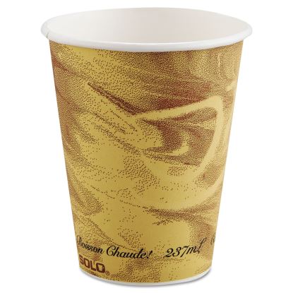 Mistique Polycoated Hot Paper Cup, 8 oz, Printed, Brown, 50/ Sleeve, 20 Sleeves/Carton1
