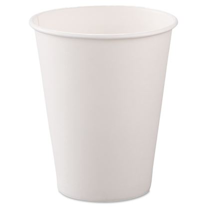 Single-Sided Poly Paper Hot Cups, 8 oz, White, 50/Bag, 20 Bags/Carton1