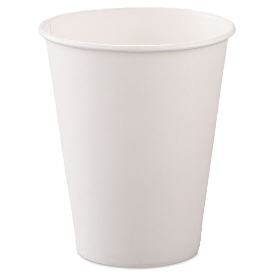 Single-Sided Poly Paper Hot Cups, 8 oz, White, 50/Bag, 20 Bags/Carton1