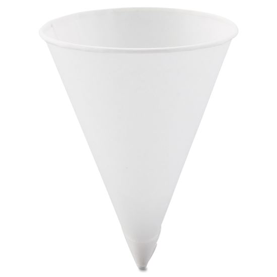 Cone Water Cups, Paper, 4.25 oz, Rolled Rim, White, 200/Bag, 25 Bags/Carton1