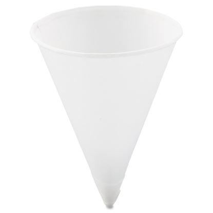 Cone Water Cups, Paper, 4 oz, Rolled Rim, White, 200/Bag, 25 Bags/Carton1