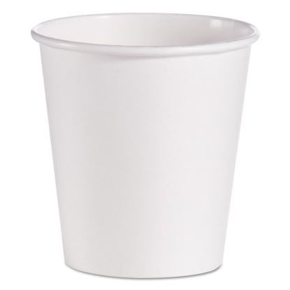Single-Sided Poly Paper Hot Cups, 10 oz, White, 1,000/Carton1