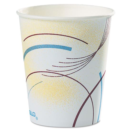 Paper Water Cups, Cold, 5 oz, Meridian Design, Multicolored, 100/Sleeve, 25 Sleeves/Carton1