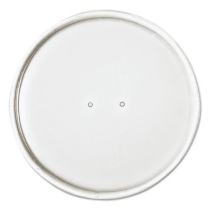 Paper Lids for 16 oz Food Containers, Vented, 3.9" Diameter x 0.9"h, White, 25/Bag, 20 Bags/Carton1
