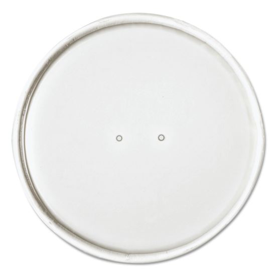 Paper Lids for 16 oz Food Containers, Vented, 3.9" Diameter x 0.9"h, White, 25/Bag, 20 Bags/Carton1