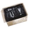 Guildware Heavyweight Plastic Forks, Black, 1000/Carton2