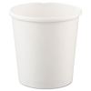 Flexstyle Double Poly Paper Containers, 16 oz, White, 25/Pack, 20 Packs/Carton1