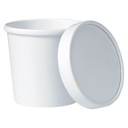 Flexstyle Food Lid Container, 12.1 oz, 3.6" Diameter, White, 250/Carton1