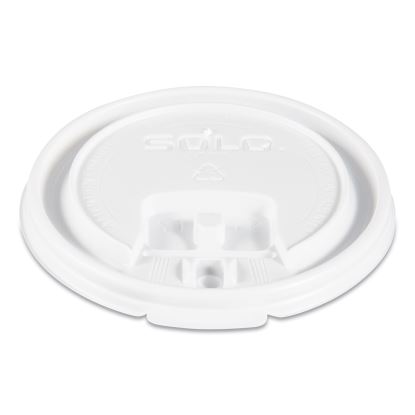 Lift Back and Lock Tab Cup Lids, Fits 8 oz Cups, White, 100/Sleeve, 10 Sleeves/Carton1