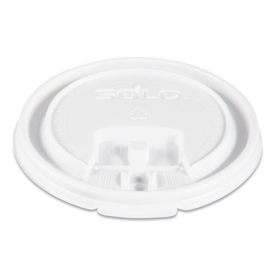 Lift Back and Lock Tab Cup Lids, Fits 8 oz Cups, White, 100/Sleeve, 10 Sleeves/Carton1