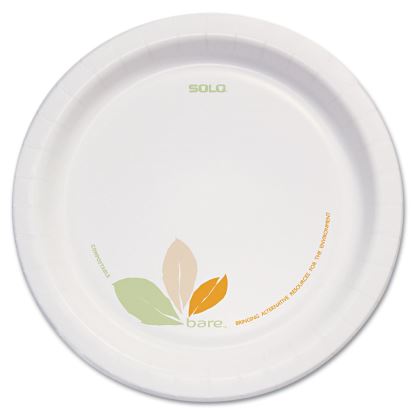 Bare Paper Eco-Forward Dinnerware, Plate, 8.5" dia, Green/Tan, 125/Pack, 2 Packs/Carton1