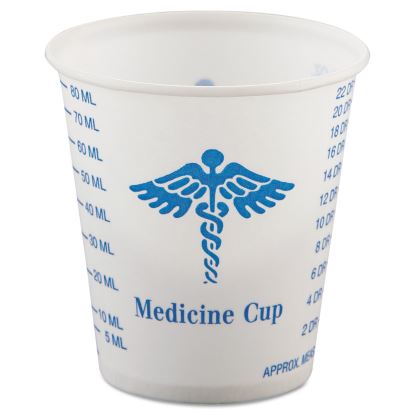 Paper Medical and Dental Graduated Cups, 3 oz, White/Blue, 100/Bag, 50 Bags/Carton1