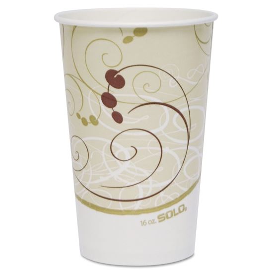 Symphony Paper Cold Cups, 16 oz,  White/Beige, 50/Sleeve, 20 Sleeves/Carton1