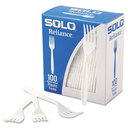 Boxed Reliance Medium Heavy Weight Cutlery, Fork, White, 1000/Carton1