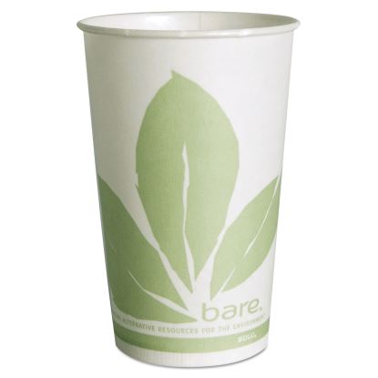 Bare Eco-Forward Treated Paper Cold Cups, 16 oz, Green/White, 100/Sleeve 10 Sleeves/Carton1