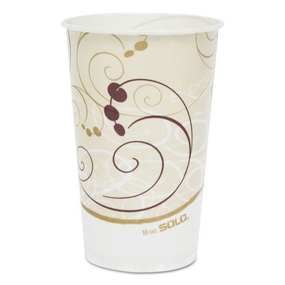 Symphony Treated-Paper Cold Cups, 16 oz, White/Beige/Red, 50/Bag, 20 Bags/Carton1