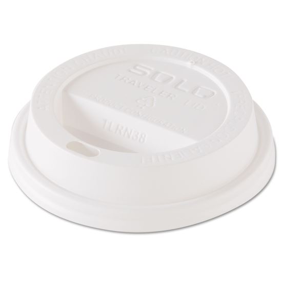 Traveler Dome Hot Cup Lid, Fits 8 oz Cups, White, 100/Pack, 10 Packs/Carton1