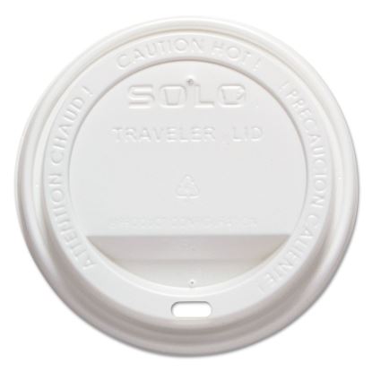 Traveler Cappuccino Style Dome Lid, Polystyrene, Fits 10 oz to 24 oz Hot Cups, White, 100/Pack, 10 Packs/Carton1
