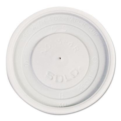 Polystyrene Vented Hot Cup Lids, Fits 4 oz Cups, White, 100/Pack, 10 Packs/Carton1