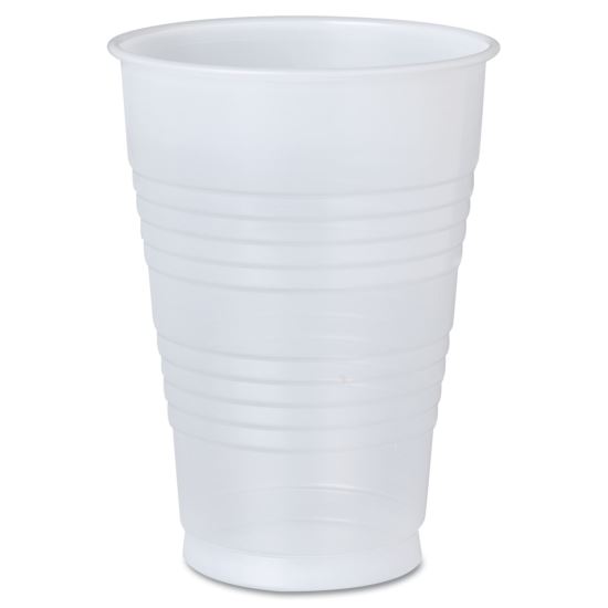 High-Impact Polystyrene Cold Cups, Perfect Pak, 16 oz, Translucent, 500/Carton1