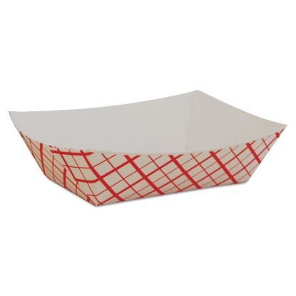 Paper Food Baskets, 0.5 lb Capacity, 4.58 x 3.2 x 1.25, Red/White Checkerboard, 1,000/Carton1