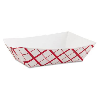 Paper Food Baskets, 3 lb Capacity, 7.2 x 4.95 x 1.94, Red/White, 500/Carton1