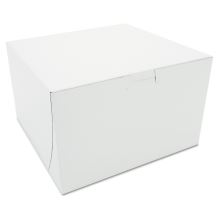 Tuck-Top Bakery Boxes, 8 x 8 x 5, White, 100/Carton1