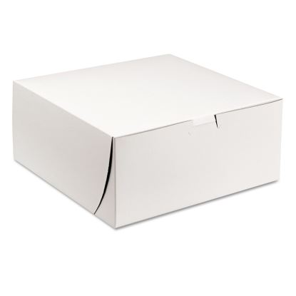 Tuck-Top Bakery Boxes, 9 x 9 x 4, White, 200/Carton1