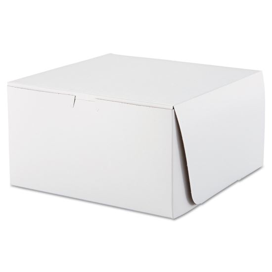 Tuck-Top Bakery Boxes, 10 x 10 x 5.5, White, 100/Carton1