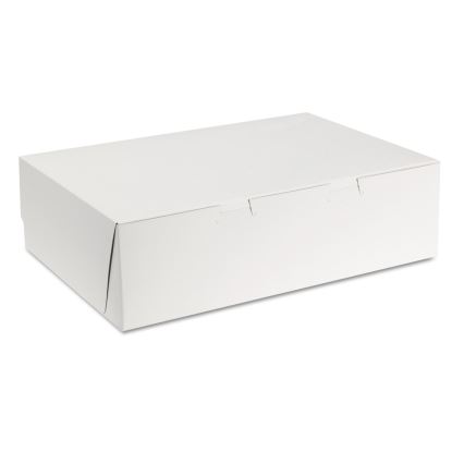 Tuck-Top Bakery Boxes, 14 x 10 x 4, White, 100/Carton1