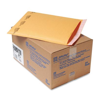 Jiffylite Self-Seal Bubble Mailer, #5, Barrier Bubble Lining, Self-Adhesive Closure, 10.5 x 16, Golden Brown Kraft, 25/Carton1